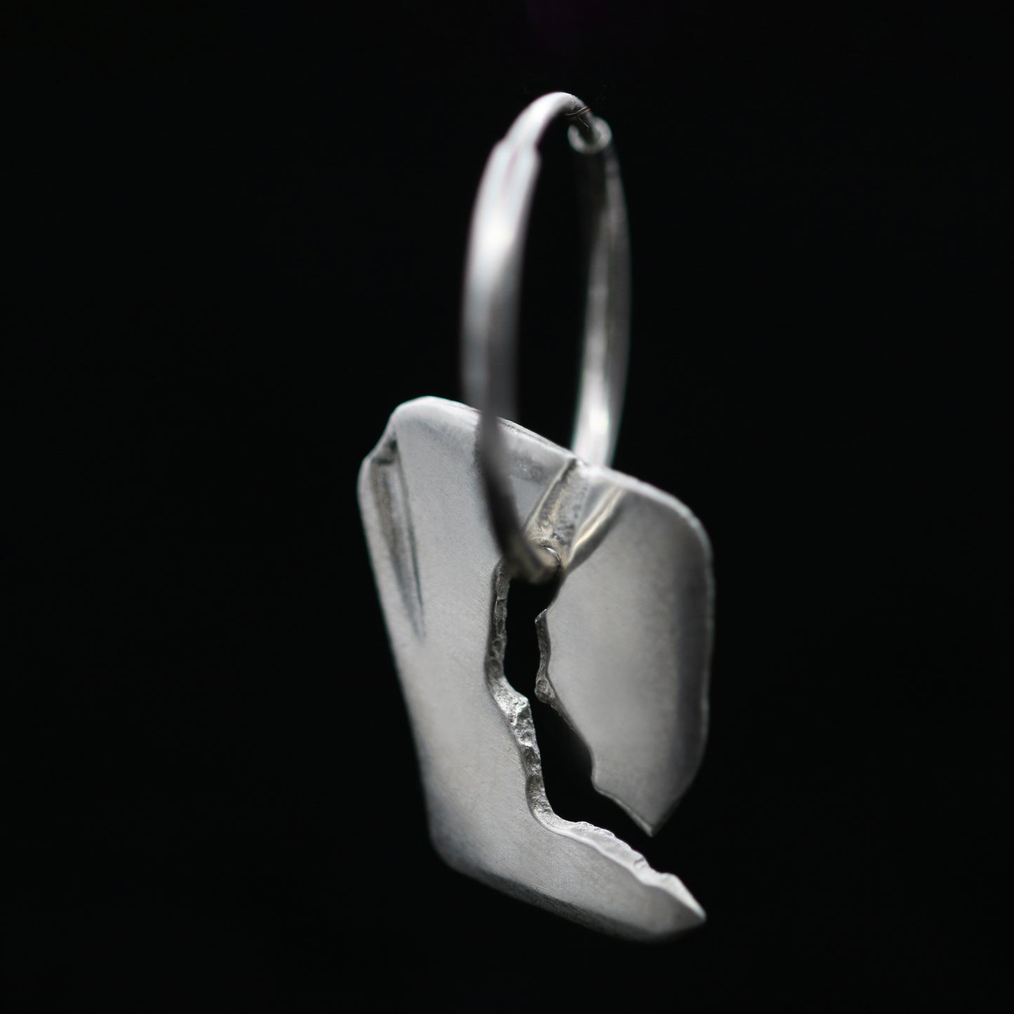 PLASMA Sterling Silver Drop Earring on Hoop
