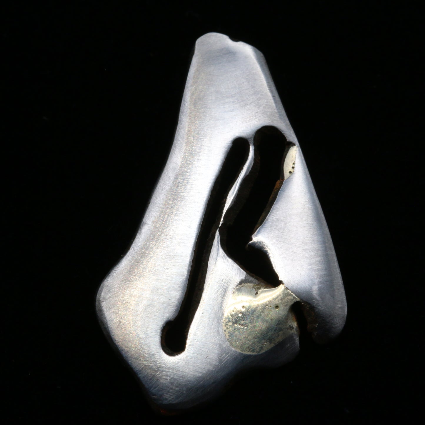 HALFHUMAN ORIGINALS Stainless Steel and Brass Stud Earring