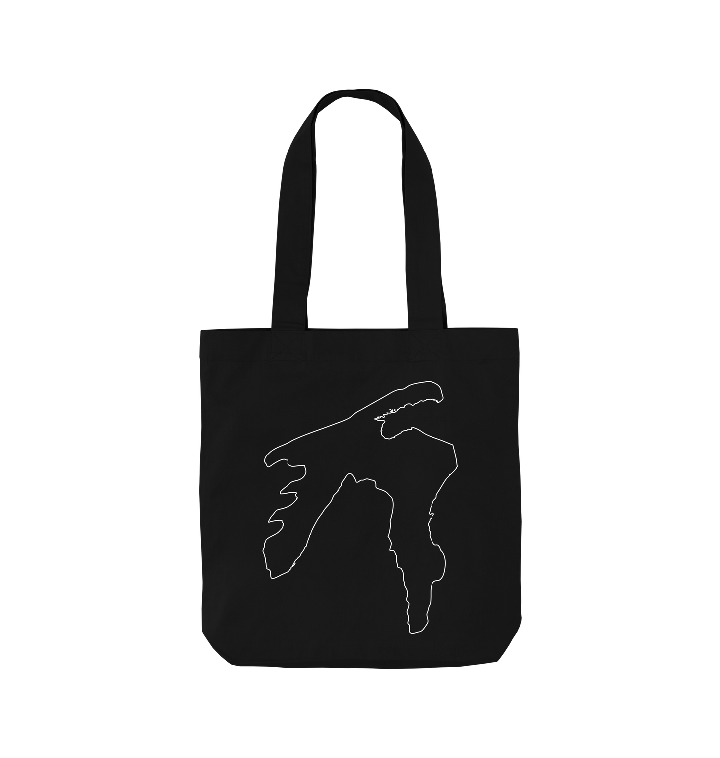 Black Printed Bag Front