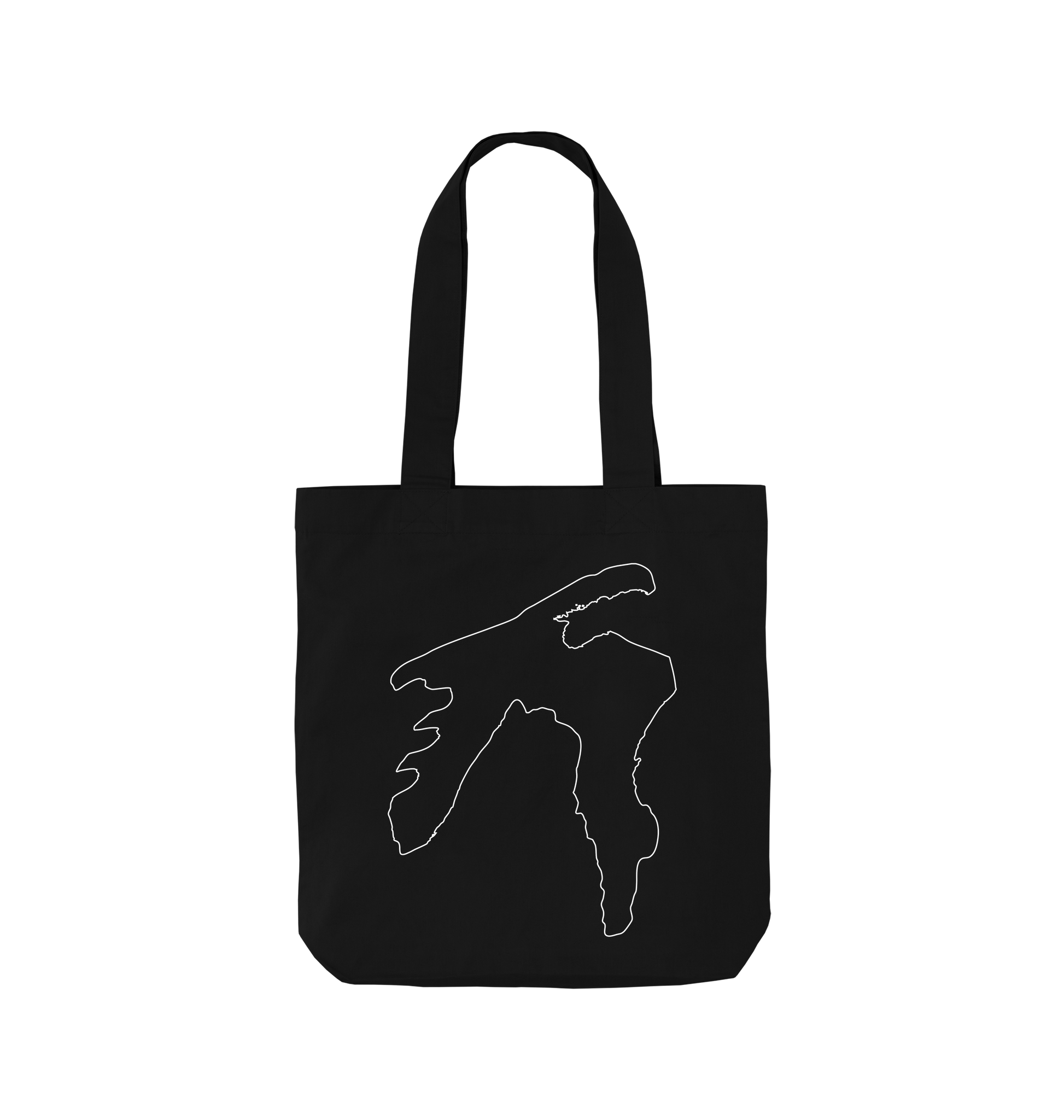 Black Printed Bag Front