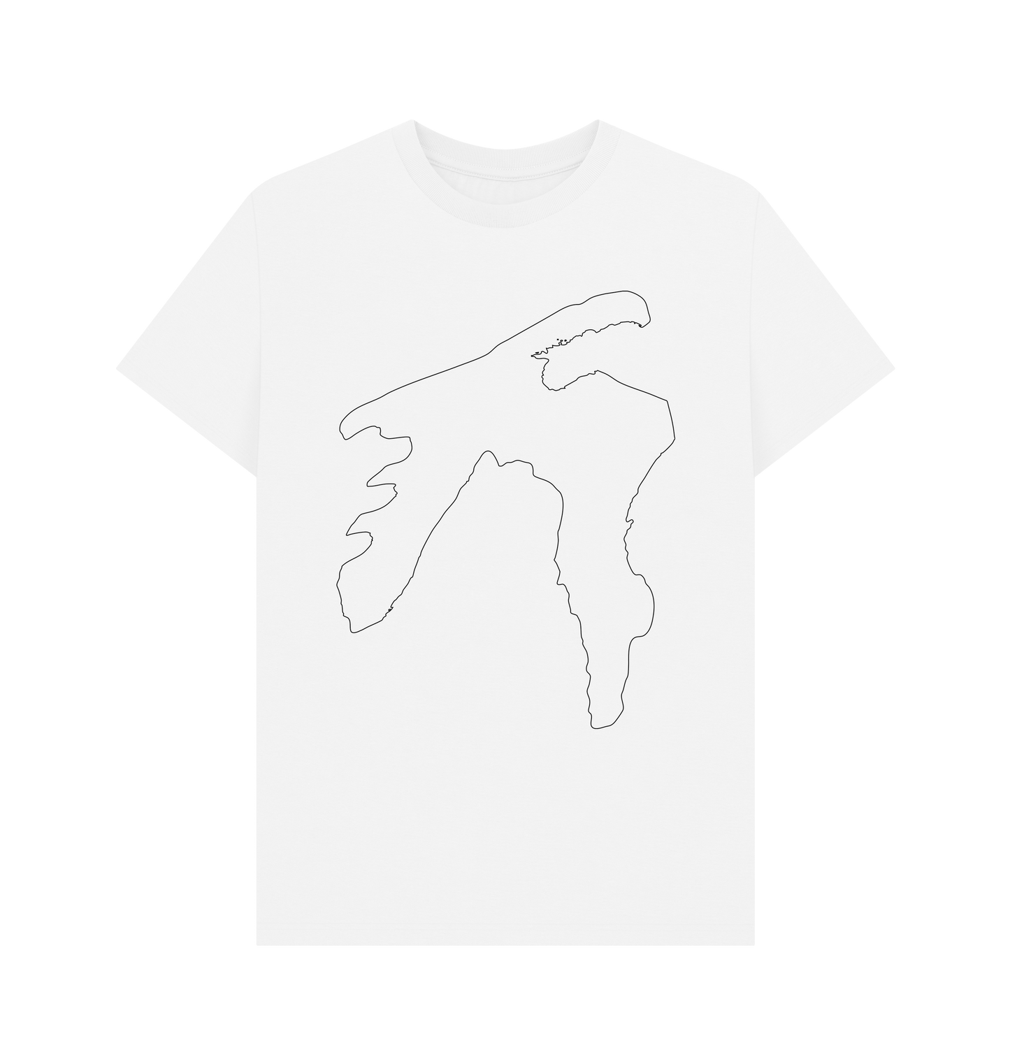White Printed T-shirt Front
