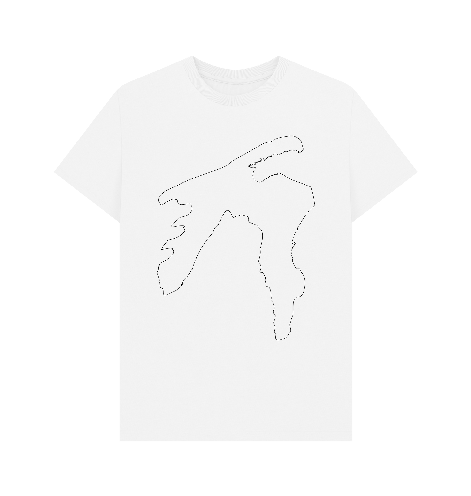White Printed T-shirt Front